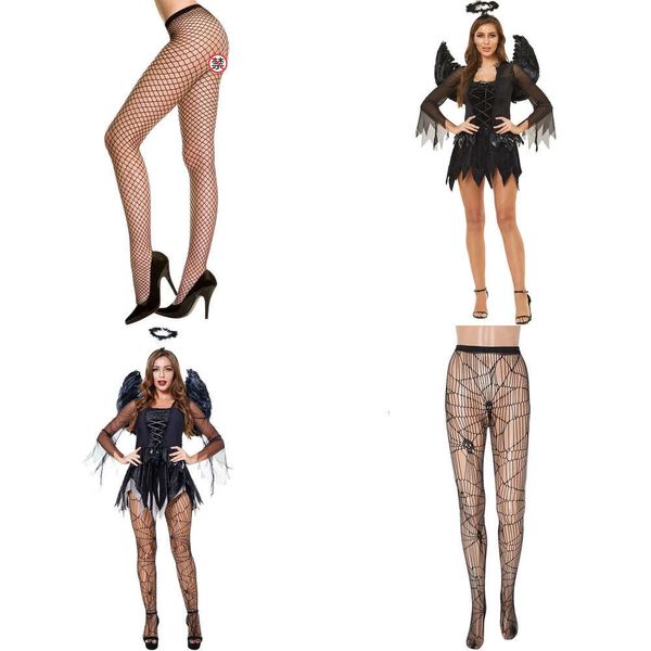 Fiesta Halloween Playing uniforme sexy malvado ángel niña mujer accesorios de disfraces de falda alas de banda de banda de falda medias y0903