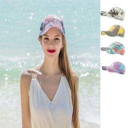 Feesthoed Die geverfde hoeden Outdoor Travel Ponytail Caps Fashionable Dames Baseball Cap 4 Style DB987