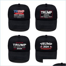 Chapeaux de fête 2024 Trump Baseball Hat Élection présidentielle Caps Save America Again Mesh Cotton Cap Drop Delivery Home Garden Festive Su Dhnlo