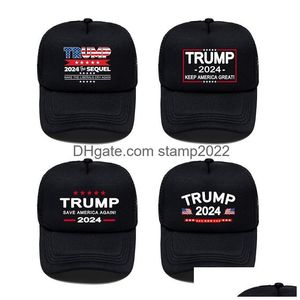 Chapeaux de fête 2024 Trump Baseball Hat Casquettes d'élection présidentielle Sauver l'Amérique à nouveau Mesh Cotton Cap Drop Livraison Maison Jardin Festif Su Dhejg