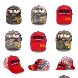Party Hats 2024 Trump Hat U.S Presidential Election Cap Take America Back Caps Adjustable Speed Rebound Cotton Sports 0415 Drop Delive Otpkt