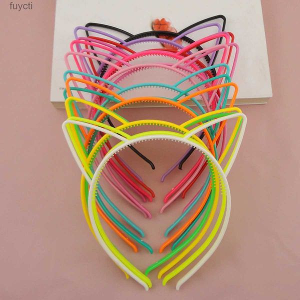 Chapeaux de fête 6 pièces enfants oreilles de chat bandeaux de cheveux couronne diadème princesse bandeaux en plastique arc cheveux cerceau accessoires Boho chapeaux filles YQ240120