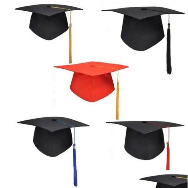 Party Hats Academic School Graduation Cap tigels pour les célibataires Master Doctor Universit