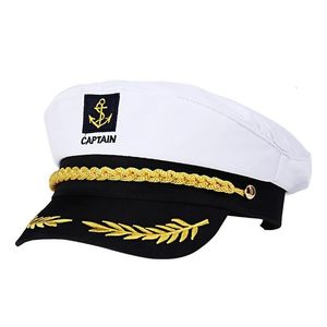 Chapeaux de fête Adt Yacht Bateau Navire Marin Costume Chapeau Casquette Marine Marine Amiral Brodé S Halloween Drop Livraison Dhfab