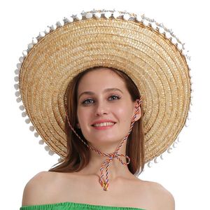 Chapeaux de fête Arrivée Mexicain Chapeau de Paille Carnaval Crazy Night Halloween Déguisement 230530