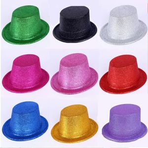 Chapeaux de fête chapeau de carnaval chapeau de poudre chapeau de spectacles de magicien 12 pièces/lot mélange de couleurs décoration de danse de fête 231020