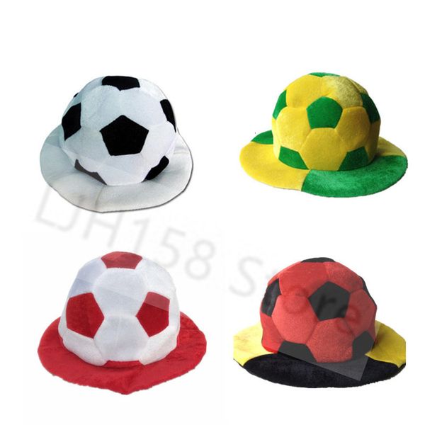 Chapeaux de fête Carnaval Party Boy Football Football Fans Cap Chapeau drôle Blanc Noir Coiffe de Football Adulte Cosplay Dress Up Accessoires 221201