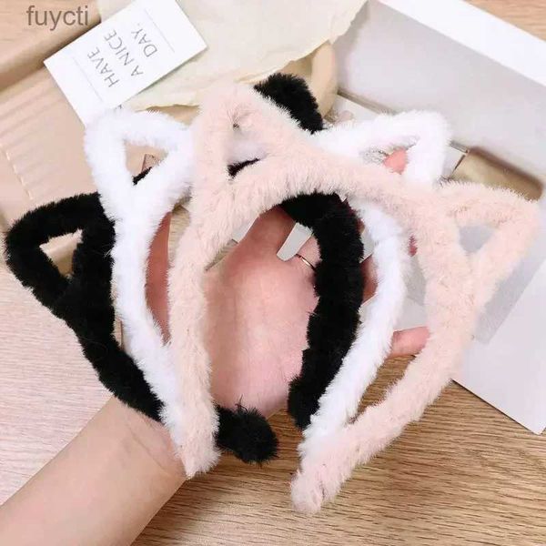 Chapeaux de fête Oreilles de Chat Bandeau pour Femmes Bande Dessinée En Peluche Bande De Cheveux Anime Cosplay Mignon Visage Lavage Cheveux Cerceau Couvre-chef Filles Accessoires De Cheveux YQ240120