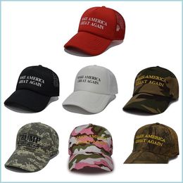 Sombreros de fiesta Classic Trump Hat 2024 U.S Presidential Election Cap Make America Great Again Again de Mesh Cotton Sports Caps Drop entrega a casa Dhkqg