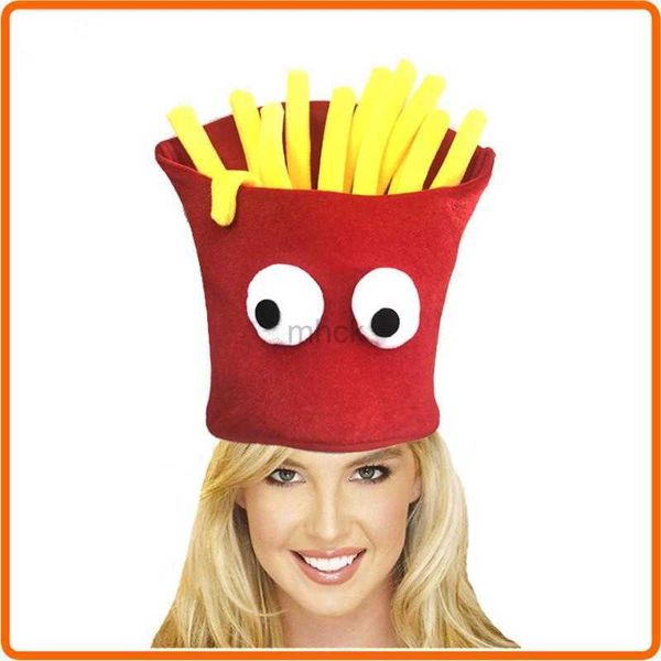 Sombreros de fiesta Fiesta de cosplay Papas fritas divertidas Sombrero Carnaval Novedad Comida Sombrero Gorra Niños adultos Accesorios para el cabello Sombreros Tocado Accesorios HKD230807