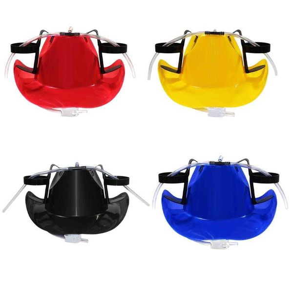 CreativeLazy Lounge Beer Soda Guzzler Casque Potable Chapeau Fête D'anniversaire Cool Unique Jouet Mains Libres Boisson Jouet Cowboy Cosplay W0413