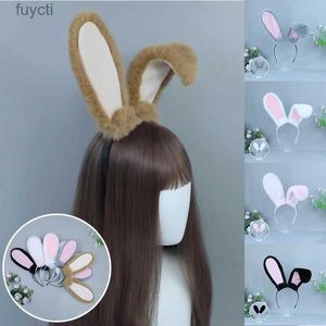 Feesthoedjes Schattig Konijn Bunny Pluche Hangoren Hoofdband Dames Meisjes Lolita Cosplay Haarhoepel Cartoon namaakbont Haarbanden Haaraccessoires YQ240120