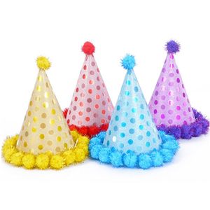 Chapeaux de fête Décoration Bébé Couronne Coiffe Chapeau Élastique Cheveux Plomb Avec Première Année Mise En Page Fournitures Anniversaire Enfants Fête Des Mères