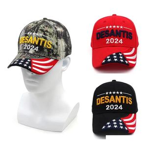 Chapeaux de fête Desantis 2024 Cap USA Drapeau Baseball Caps Snapback Président Chapeau 3D Broderie En Gros Drop Livraison Maison Jardin Festif Dhdz4