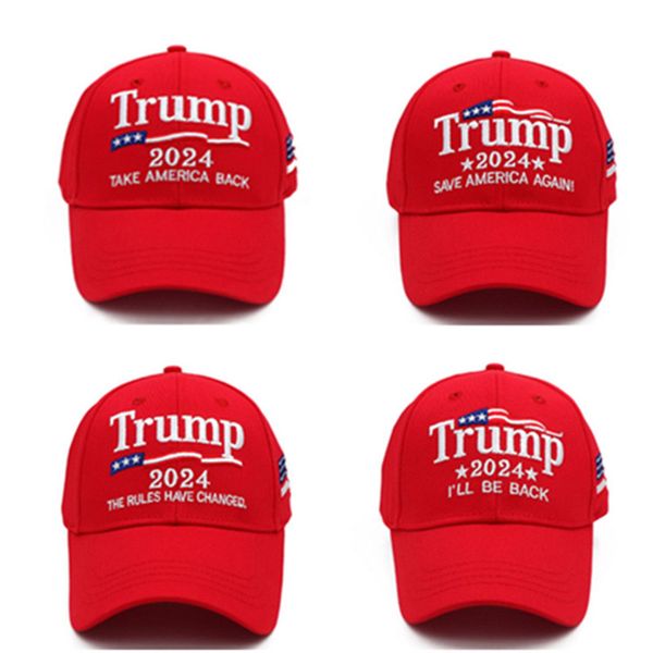 Party Sombreros Bordado 2024 Presidente de los Estados Unidos Elección Elección Béisbol Gorra de Béisbol Ajustable Strapback Strapback Trump Sombrero Trump Mismo Estilo Papas Pico Menú Adulto Mujeres Zl0748