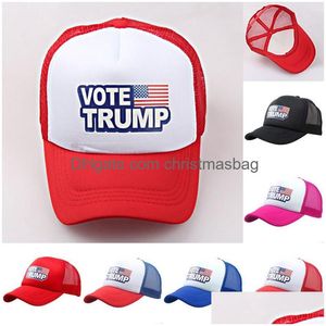 Chapeaux de parti Factory Direct Spot Vote Trump Hat 2024 U.S Pens d'élection présidentielle Rendre l'Amérique Gérnal à nouveau des caps sportifs Mesh Drop Drop Deved Dhxag