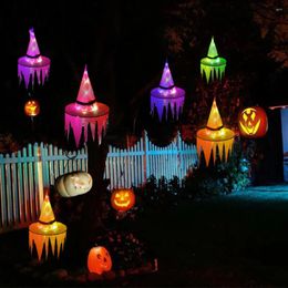 Chapeaux de fête Halloween chapeau de sorcière avec lumières LED décorations à piles accessoires de costumes enfants