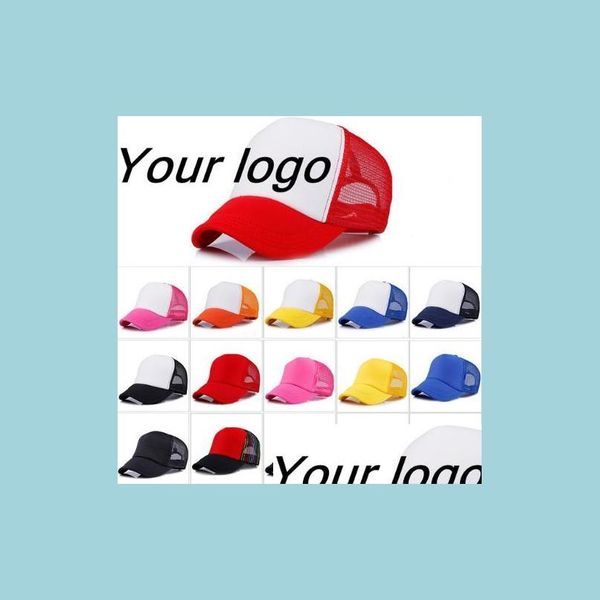 Sombreros de fiesta Sombrero Diy Logotipo de impresión personalizado Gorra de béisbol Adts Hombres Mujeres Niños Disfraces Malla Ajustable Gorras de baile únicas Navidad Dr Dhg1G