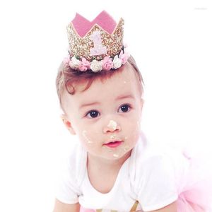 Partyhüte Joy-Enlife Babyparty Kindergeburtstag Krone Blumenhut Dekoration 1 2 3 Jahre Dekor