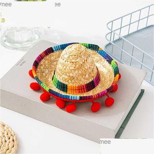 Chapeaux de fête Mexique Mini Chapeau Anneau De Cheveux Sombrero Bandeau Festival Performance Props Carnaval Halloween Discount Z230809 Drop Livraison Ho Dhebn