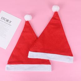 Chapeaux de fête Red Santa claus chapeau de Noël décoration Cosplay Caps Adult Kids Noël Cap 500pcs LT084