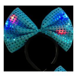 Chapeaux De Fête Paillettes Led Bandeau Lumineux Chapeau De Fête Lumineux Clignotant Clignotant Faveurs De Noël Halloween Club Stade Déguisement Prop Dhwox