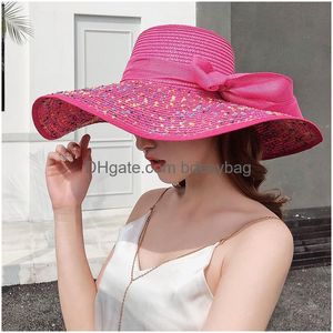 Party Hats St Hat Summer Sun Protection plage grande bordure pliable classique de vacances en plein air dames gorras gouttes livraison otgau