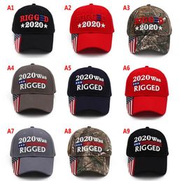 Party Hats Trump 2024 Cap 20 Was Rigged Gorra de béisbol bordada con correa ajustable 9 Designes Drop Delivery Home Garden Festive S Dhbwj