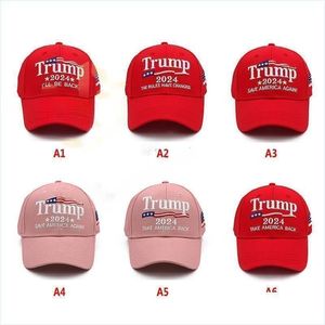 Chapeaux de fête Trump 2024 Cap Save America Again Chapeau de baseball brodé I Will Back Caps Drop Delivery Home Garden Festive Supplies Dh5Iy