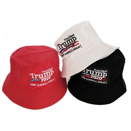 Sombreros de fiesta Trump Fisherman Cap Presidente Elección Bordado Mantenga América nuevamente Cubo al aire libre Ljjo8210 Drop entrega Home Garde Dhjsa