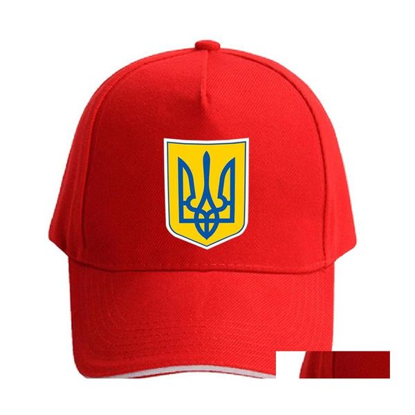 Chapeaux de fête Ukraine Baseball Cap Custom Made Nom Numéro Équipe Logo Chapeau Ukr Pays Voyage Ukrainien Nation Ukrayina Drapeau Couvre-chef Wh0 Dhf1G