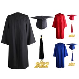 Feesthoeden unisex volwassen diploma jurk koor gewaden cap kleding set voor middelbare school en bachelor afgestudeerde collage student uniform 230411