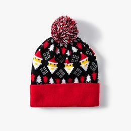 Feesthoeden unisex herfst winter gebreide hoed kerstmisbeuken warme gezellige rigloze winddichte hoeden beanie cap zacht ski-hat aanpasbaar logo zl1118Sea