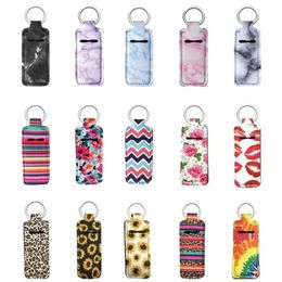 Party Keychain Favor Néoprène Lipstick Holder Chapstick Lip Gloss Pouch Chain de clés portable Créativité Créativité Gift