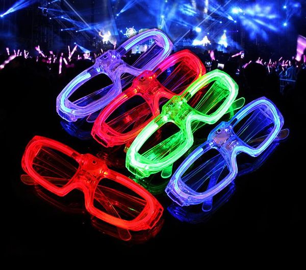 Lunettes de lumière LED de fête pour fête d'anniversaire drôle Tricky fluorescent lumineux Rave Costume DJ Bright c785