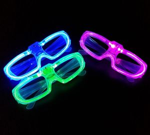 Party Led Shutter Glow Cold Light Bril Light Up Shades Flash Rave Luminous Bril Kerstmis Gunsten Garkt Juich Sfeer Props Kleurrijk