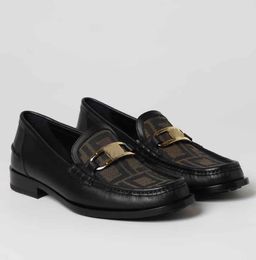 Feestloafer Gentleman O'Lock Mocassins Schoenen Stof Leer Reliëf Bowl Oxford Walking Business Dress Lady Comfort Walking EU38-46 Originele doos