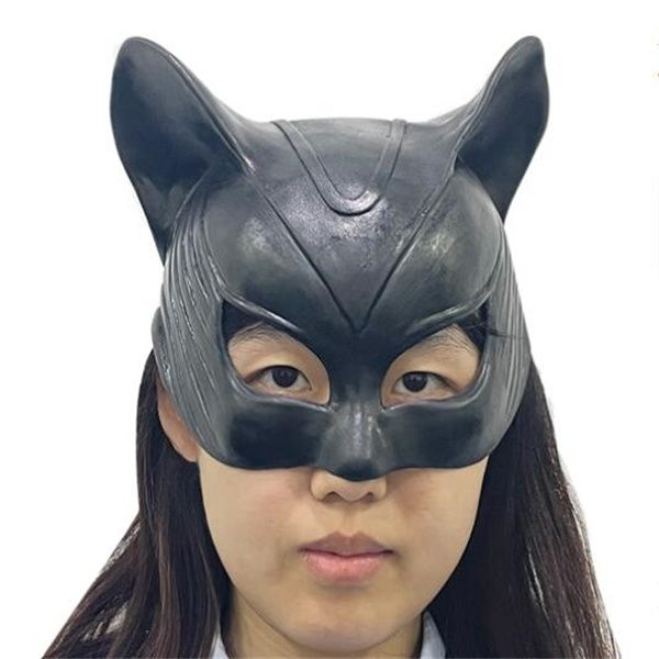 Masque de fête Bunny Fun Head Set Halloween Catwoman demi-visage masque en latex GC2477