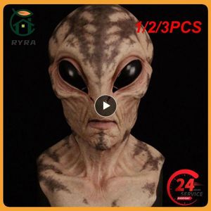 Party Maskers 1/2/3PCS Halloween Alien Masker Eng Horrible Horror Alien Supersoft masker Masker Griezelige Feestdecoratie Grappig Cosplay Prop 230906