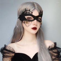 Máscaras de fiesta 1 PC Hollow Masquerade Face Mask Sexy Cosplay Prom Props Disfraz Decoraciones de Halloween para niñas Mujeres