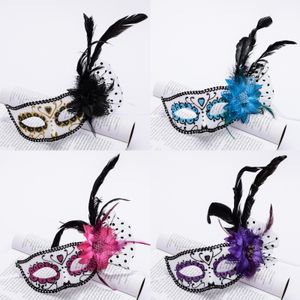 Party Maskers 1 Pcs Vlinder Kant Prinses Masker Volwassen Dress Up Props Retro Licht Half Gezicht Dans Leer Dame 230630