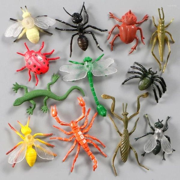 Máscaras de fiesta 12 unids/set Oys insectos falsos PVC juguete para niños figurita realista simulación Animal juguetes modelo