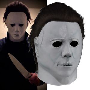 Feestmaskers 1978 Halloween Michael Myers Mask Cosplay Horror Bloody Killer Demon Latex Helmet Carnival Masquerade Party Costume Props 230812