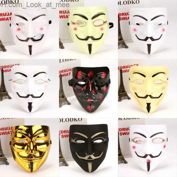 Masques de fête 1 PC Carnaval anonyme Steampunk Cosplay Costumes Anime Cosplay Masque pour le visage Chapeaux Halloween Party Masque Accessoires Q231009