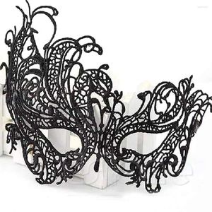 Máscaras de fiesta 1 unid negro vintage sexy mujeres elegante vestido de fiesta encaje ojo máscara de cara mascarada