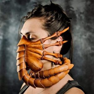 Masques de fête 1Pc Hommes Halloween Scorpion Masque Latex Alien Face Hugger Horror Cover Fancy UK Fashion 220826