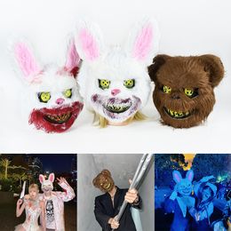 Masques de fête 1pc lapin ours cosplay Halloween effrayant couvre-chef carnaval costume couvre-chef accessoires mascarade horreur 220920