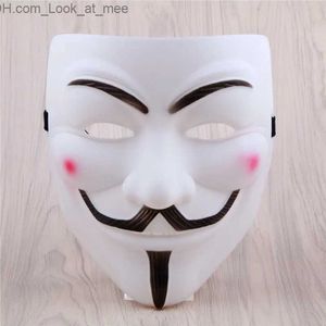 Party Maskers 1Pc V for Vendetta Masker Halloween Maskerade Eng Feestartikelen Cosplay Kostuum Accessoire Rekwisieten Anoniem Film Guy Fawkes Q231009