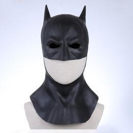 Party Maskers 2021 Masker Bruce Wayne Cosplay Masques Anime Latex Mascarillas Batsuit Props Voor Halloween Carnaval Party1 Beste kwaliteit