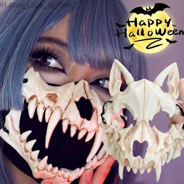 Masques de fête 2023 Masque de crâne Masque d'os Costumes de déguisement pour Halloween Masque de fête Casque Halloween Horreur Cosplay Accessoires de décoration de fête Q231009